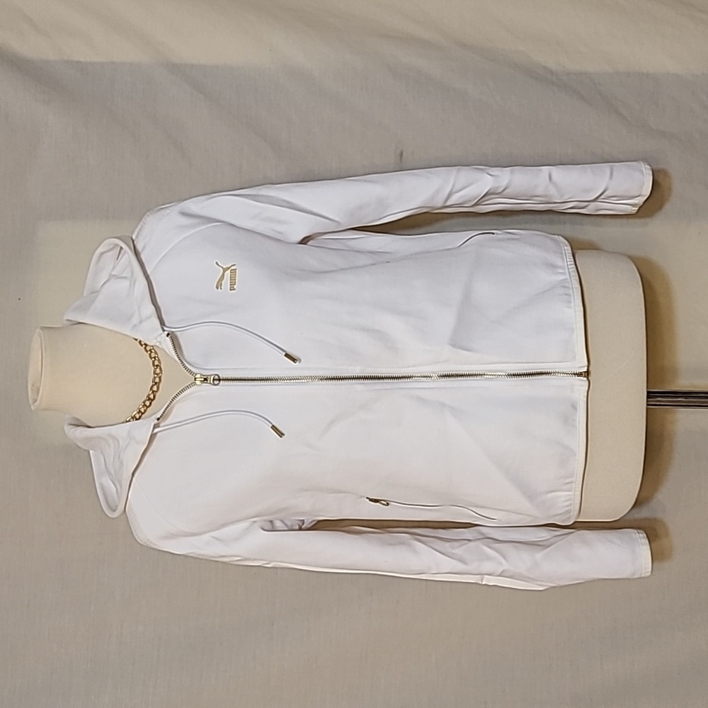 White Zip-Up Hoodie